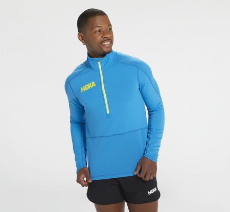 Hoka One One 1/2 Zip Midlayer Homem - Top Azuis | PT-XEyNgqq